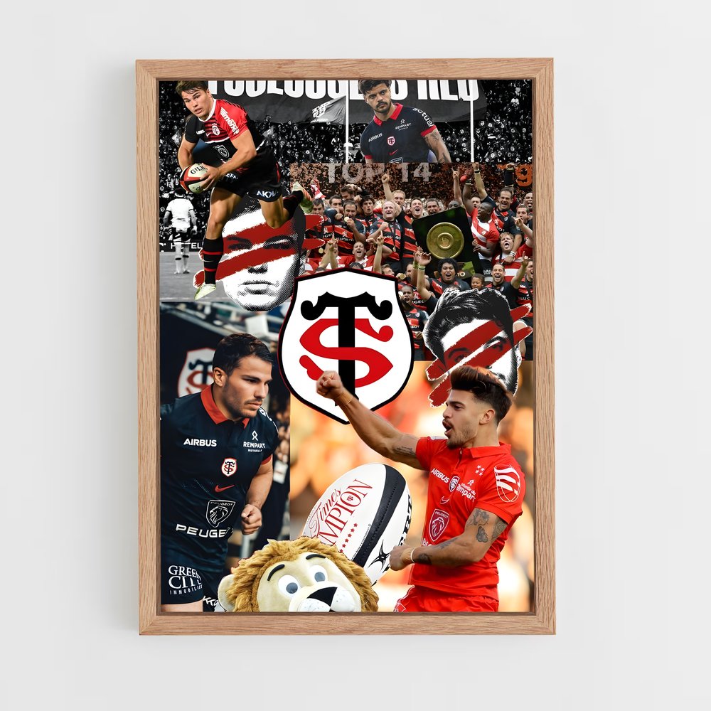 Poster Lions en Action – affiche Rugby (vue 4)